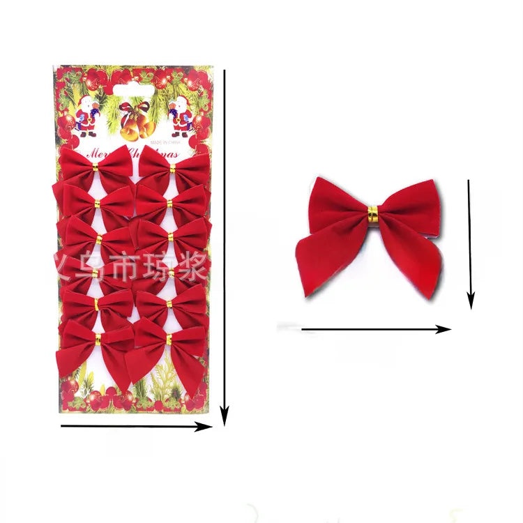 Christmas Elegant Bow Knot Hair Accessory Flocking Party Festival Decoration|Hair Accessories