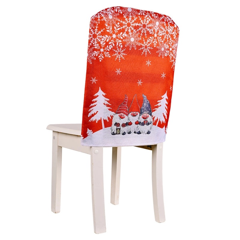 Christmas Santa Claus Snowflake Chair Cover Party Decoration Nonwoven Christmas Table Decor|Holiday Party Supplies