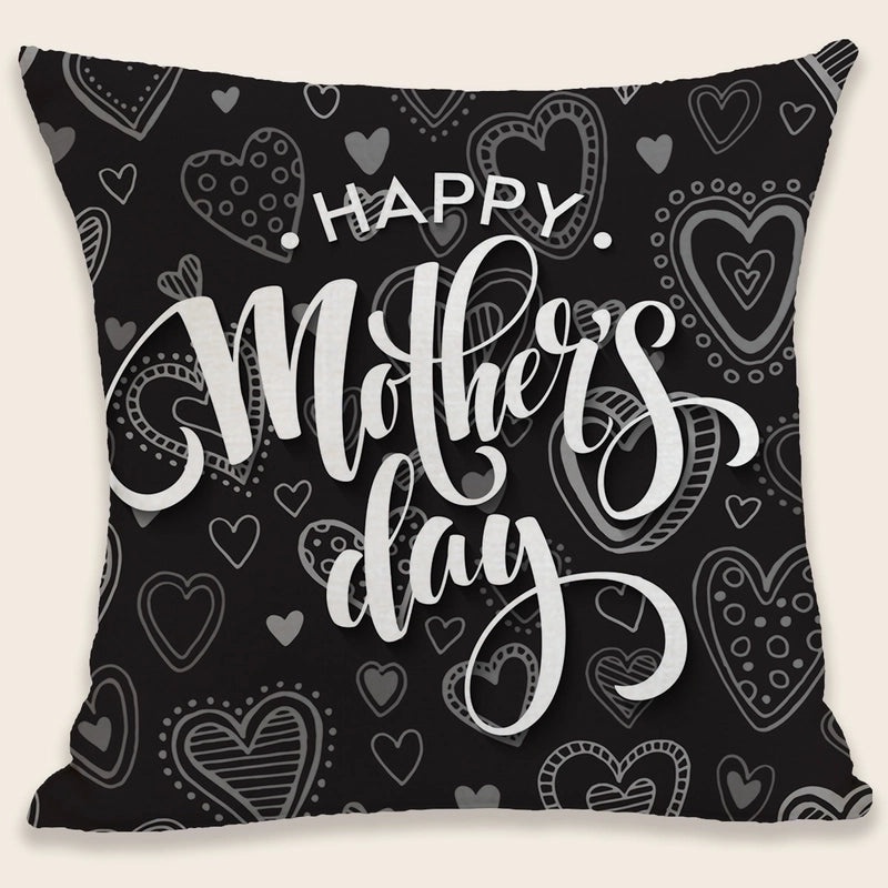 Mama Letter Plush Pillow Cases Minimalist Classic Style Soft Cushion Covers|Home Decor Pillows