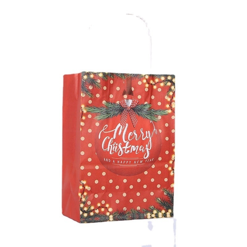 Festive Santa Claus Kraft Paper Gift Bags for Holiday Presents|Holiday Gift Bags