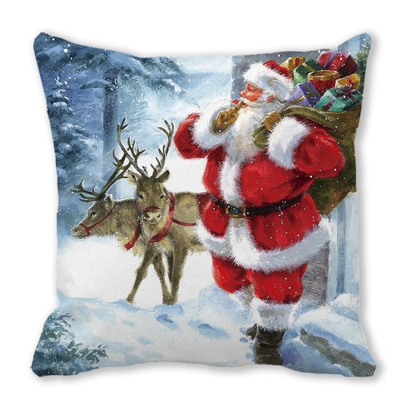 Festive Santa Pillow Covers for Couch Sofa Christmas Home Decor|Home Decor & Pillows