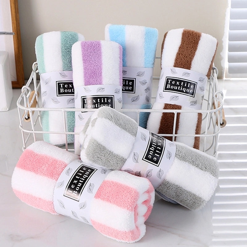 Soft Coral Fleece Bath and Face Towel | Home & Bath Textiles