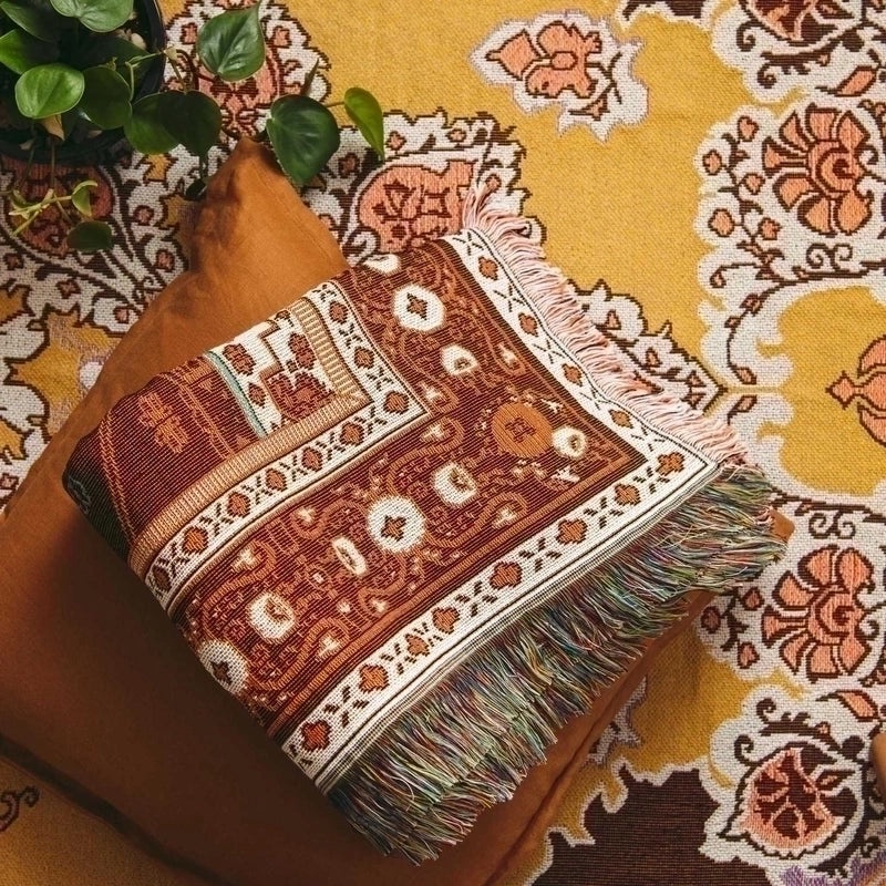 Floral Butterfly Cozy Cotton Throw Blanket|Home Decor & Bedding