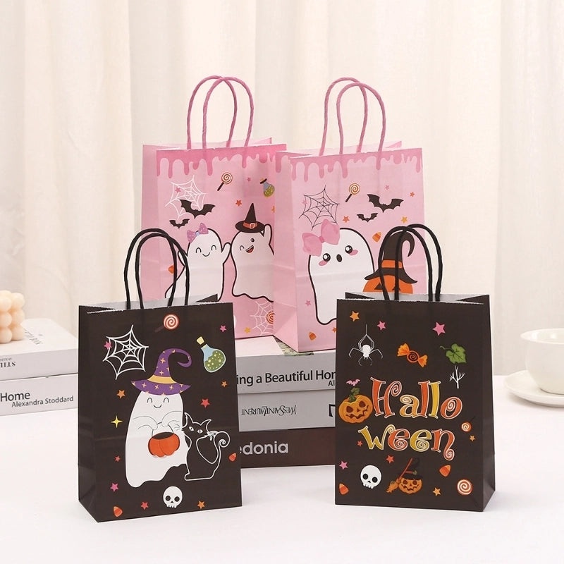 Halloween Pumpkin Ghost Paper Gift Bags for Party Favors|Party Supplies
