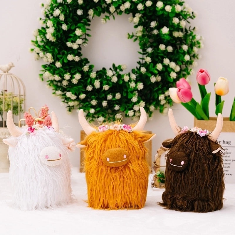Adorable Plush Cattle Family Gathering Decor | Home Decorations