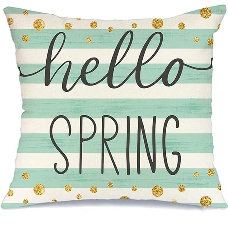 Cute Easter Rabbit Linen Pillow Covers for Couch Sofa Decor | Home Decor Bedding & Pillows