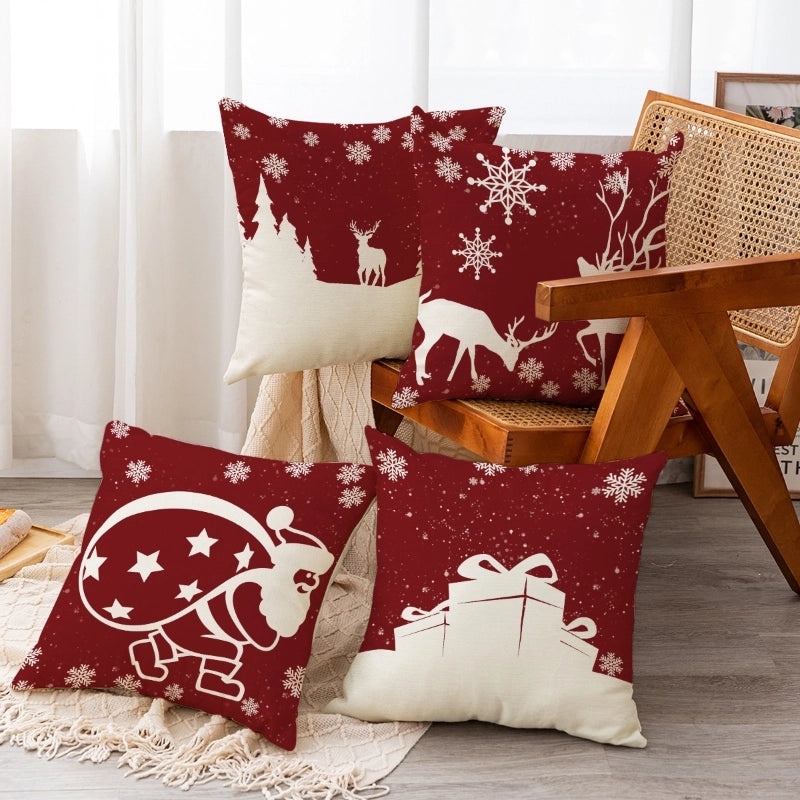Stylish Elk Print Polyester Pillow Covers | Home Decor Pillows