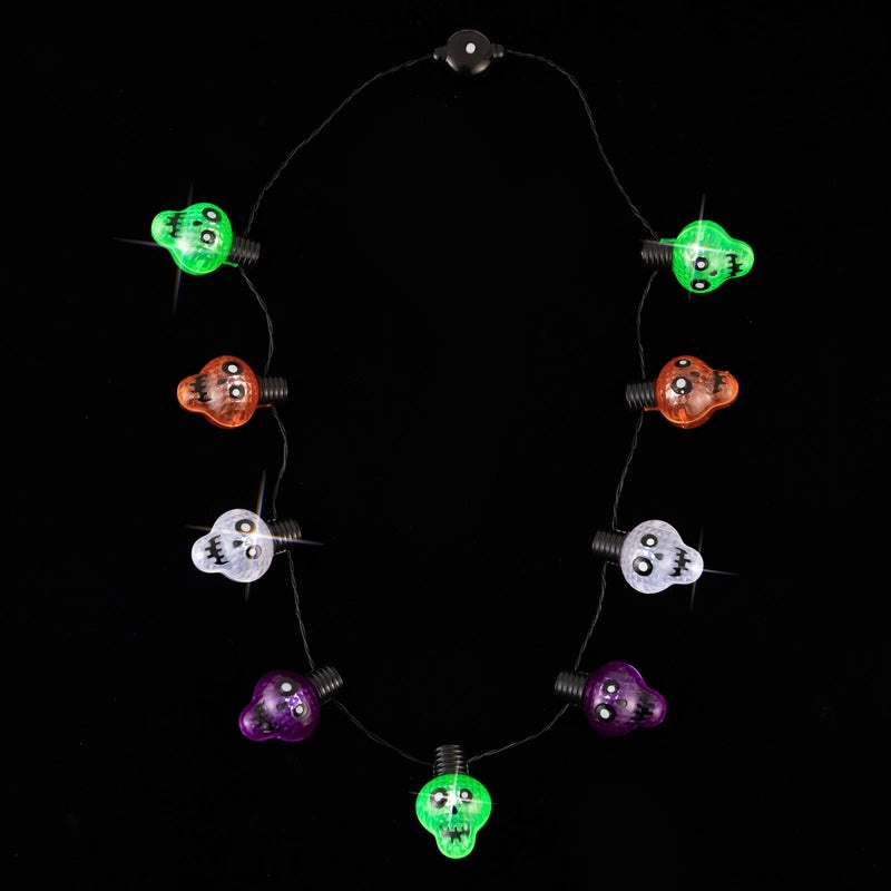 Coolette Halloween LED Necklace with Colorful Pumpkin Eye Ball and Ghost Pendant | Jewelry & Accessories