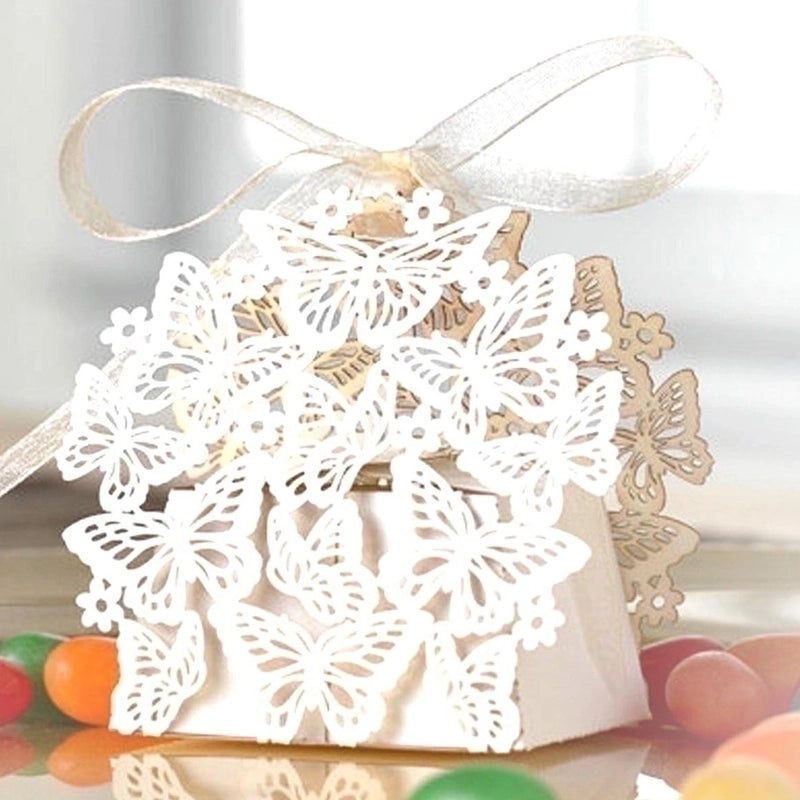 Irised Flower Butterfly Paper Gift Bags|Wedding Accessories