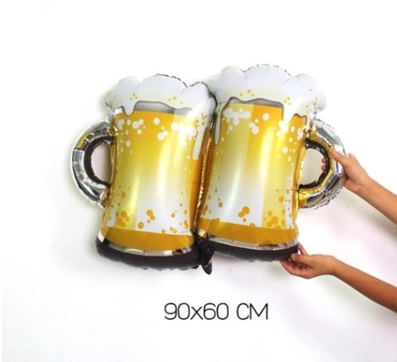 5 Pieces Romantic Beer & Wine Glass Balloons for Birthday Party Festival | Party Decorations Balloons