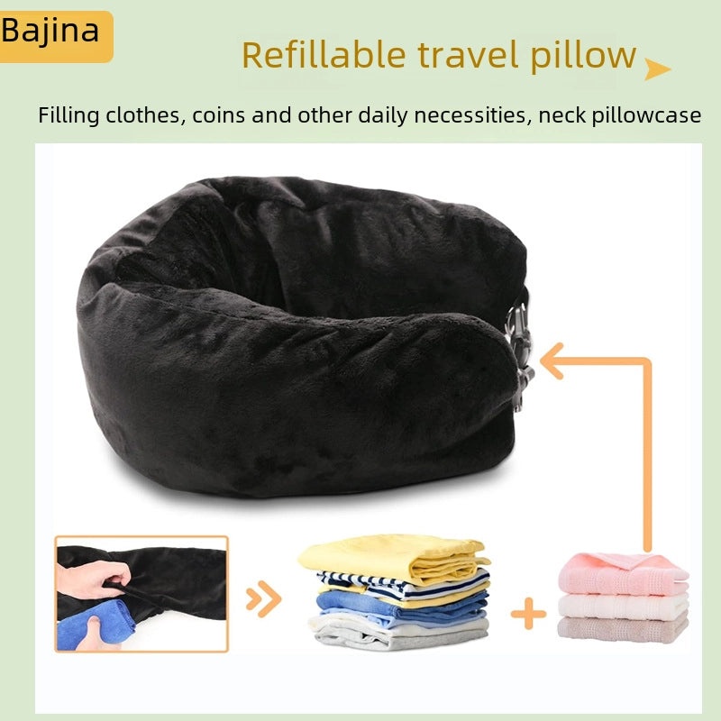 Travel Neck Pillow with Padded Pillowcase | Travel Accessories