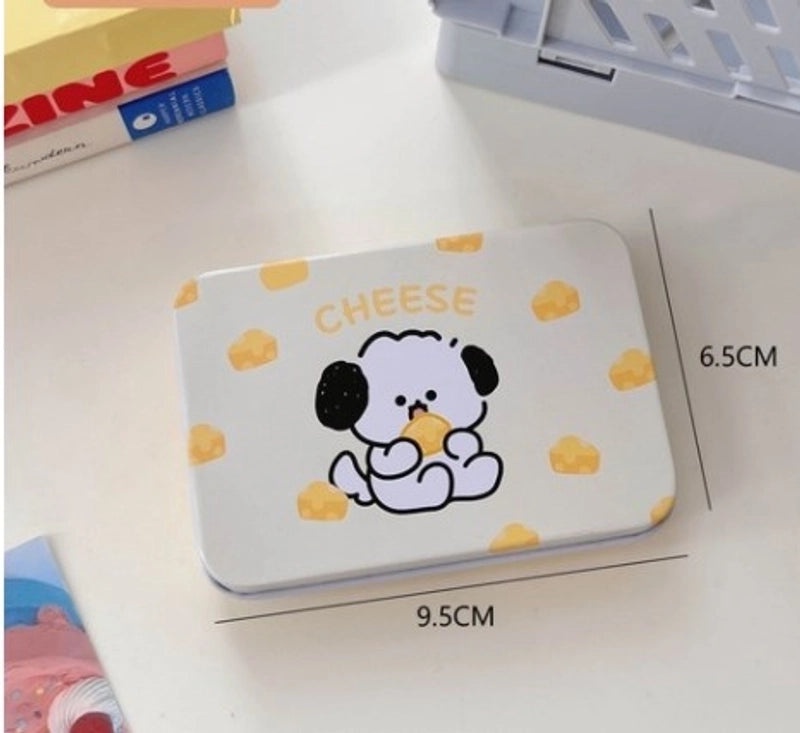 Jelly Dog Iron Storage Box for Girls Candy Box Desktop Jewelry Organizer Sticker Holder|Home Storage & Organization