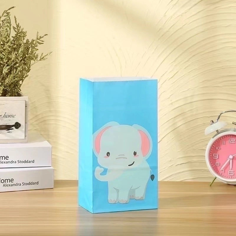 Kids Animal Kraft Paper Gift Bags for Children's Day Party|Party Supplies & Gift Bags