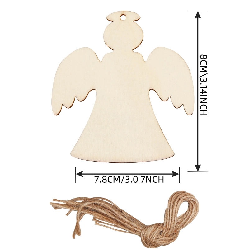 Wooden Christmas Tree Pendant Ornament Creative Carving Home Decoration Supplies|Christmas Decorations