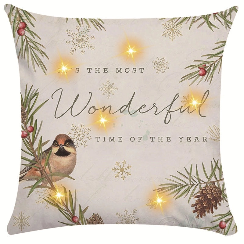 Festive Snowflake Throw Pillow Cover for Couch & Sofa | Home Decor Ornaments