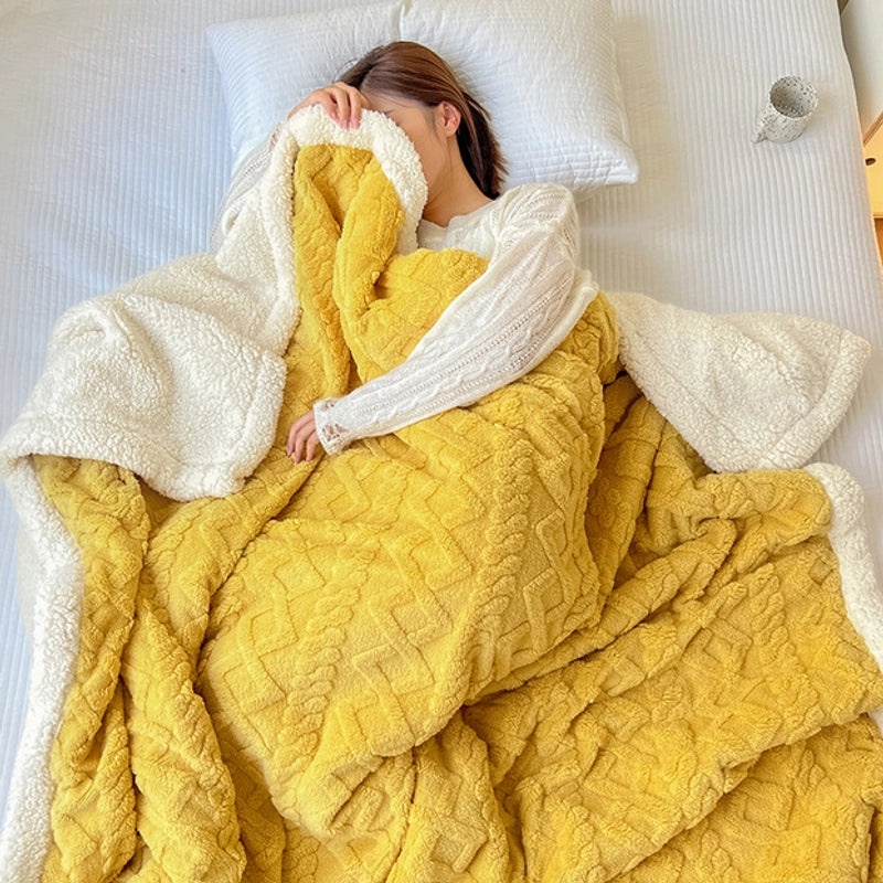 Cozy Soft Solid Color Polyester Throw Blanket|Home & Living Textiles