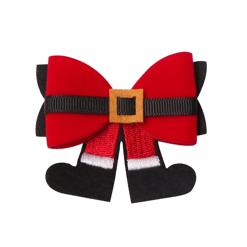 Christmas Cute Bow Knot Hair Clip Party Accessory | Hair Accessories