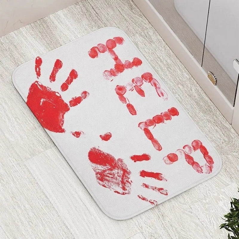 Halloween Retro Solid Color Polyester Floor Mat Bath Mat for Bathroom|Home Decor & Bath Accessories