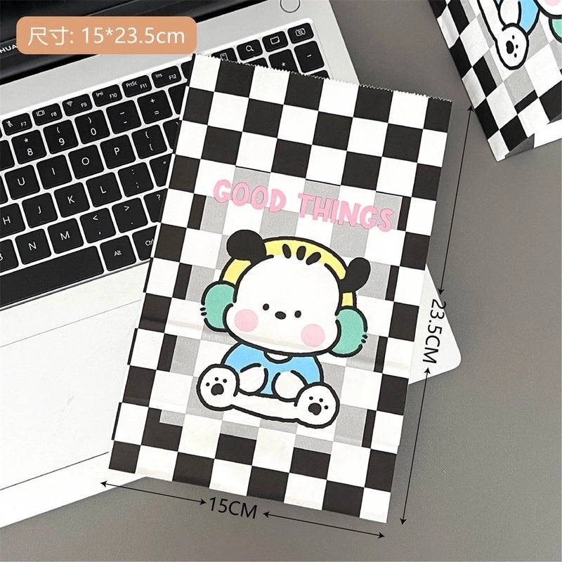 Plaid Kraft Paper Birthday Gift Bag Single Piece | Birthday Gift Bags