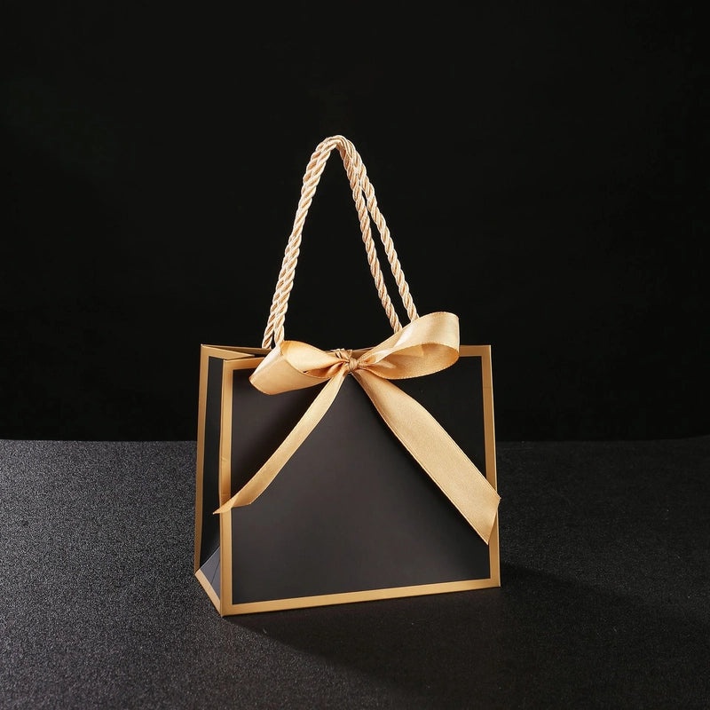 2 White Bow Knot Gift Bags for Wedding Engagement Holiday Party|Gift Bags and Wrapping Accessories