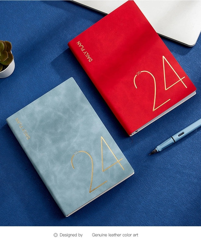 Solid Color PU Leather Notebook for School | Stationery & Notebooks
