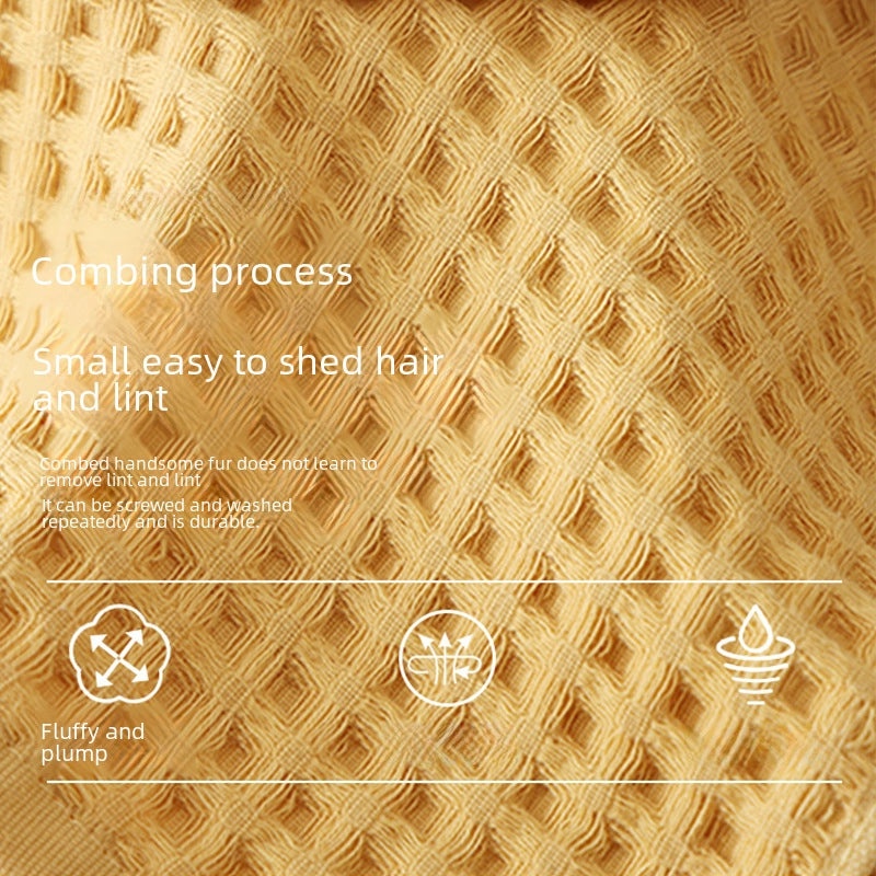 Antibacterial Pure Cotton Waffle Bath Towel for Adults | Bath Towels & Beach Towels