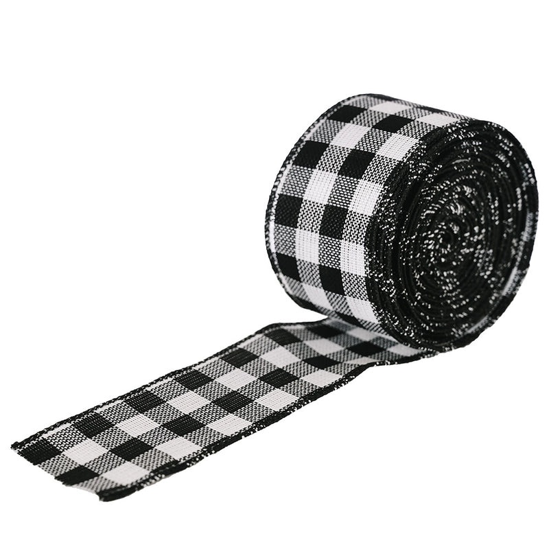 Festive Red and Black Plaid Ribbon for Christmas Decor|Holiday Decorations
