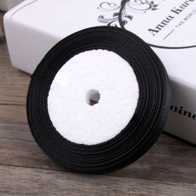 6mm Red Fabric Ribbon with Gold Edge for Hair Accessories and Packaging|Hair Accessories and Packaging Supplies