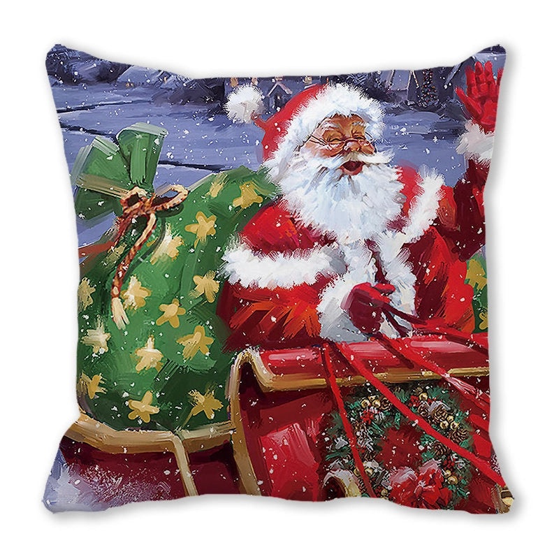Festive Santa Pillow Covers for Couch Sofa Christmas Home Decor|Home Decor & Pillows