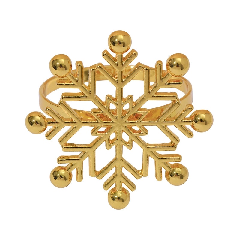 Festive Snowflake Alloy Napkin Ring for Christmas Home Decor | Kitchen & Dining Accessories