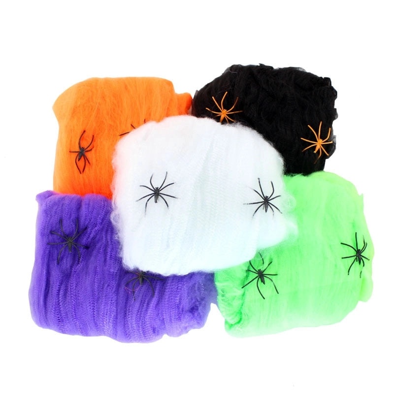 Minimalist Halloween Spider Web Cotton Yarn Accessory | Halloween Jewelry