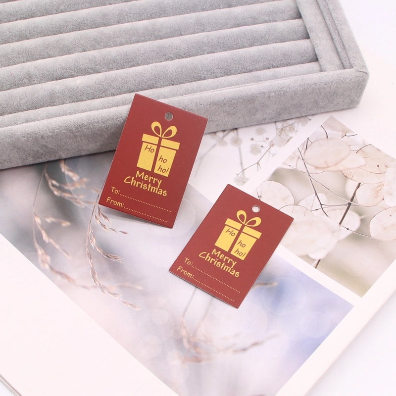 100 PCS Minimalist Christmas Color Block Jewelry Display Cards|Jewelry Packaging & Display