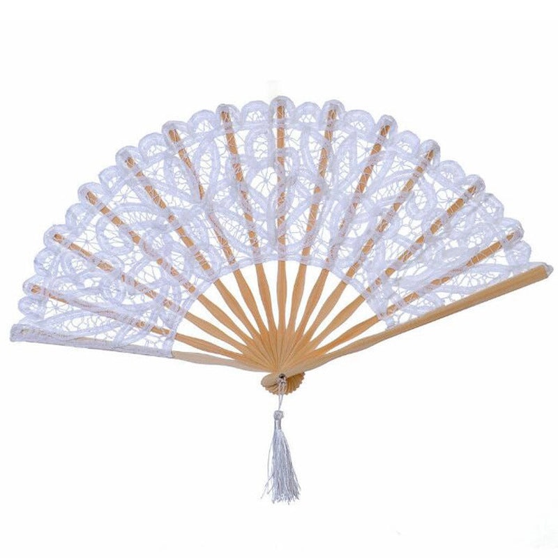 Vintage Bamboo Lace Folding Hand Fan 1 Piece|Accessories & Fashion