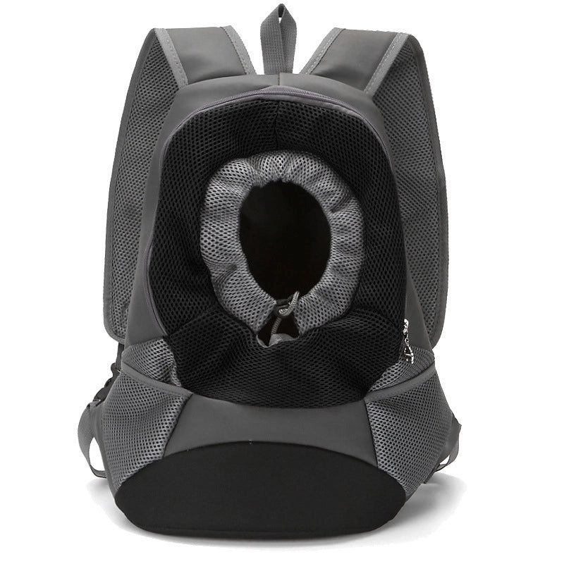 Minimalist PU Leather Canvas Pet Carrier Backpack with Color Block Design | Pet Travel & Carriers