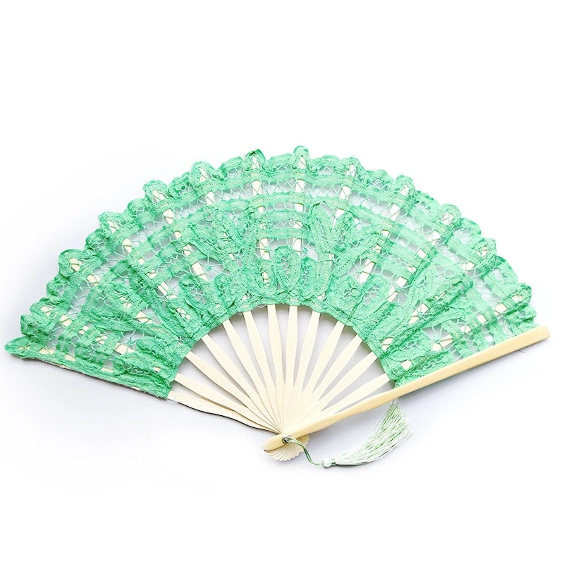 Vintage Bamboo Lace Folding Hand Fan 1 Piece|Accessories & Fashion