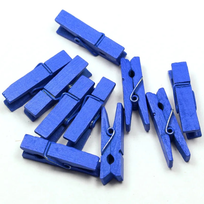 400 PCS Colorful Mini Wooden Clips 3.5x0.7cm with Hemp Rope Decorative Photo Clothes Pin|Home Decor Accessories