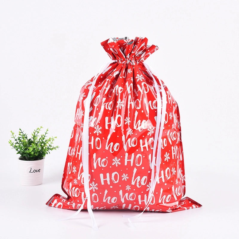 Minimalist Santa Claus Christmas PE Gift Bags for Party Favors|Holiday Party Supplies