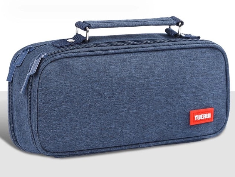 Simple Solid Color Oxford Fabric Pencil Case for School Use|Stationery & Office Supplies