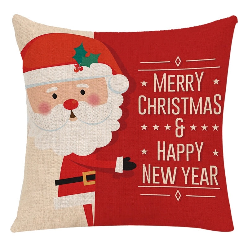 Cozy Letter Snowman and Elk Pattern Chemical Fiber Pillow Covers|Home Decor Pillows