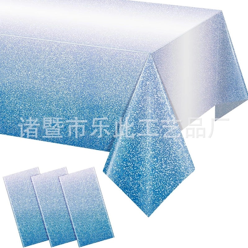 Elegant Gradient Plastic Tablecloth for Daily and Party Use|Home Decor & Party Supplies