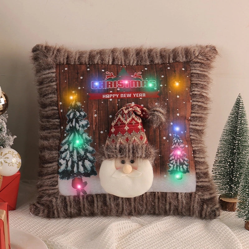 Cute Christmas Tree and Santa Claus Plush Decorations for Couch & Sofa | Home Decor & Holiday Accessories