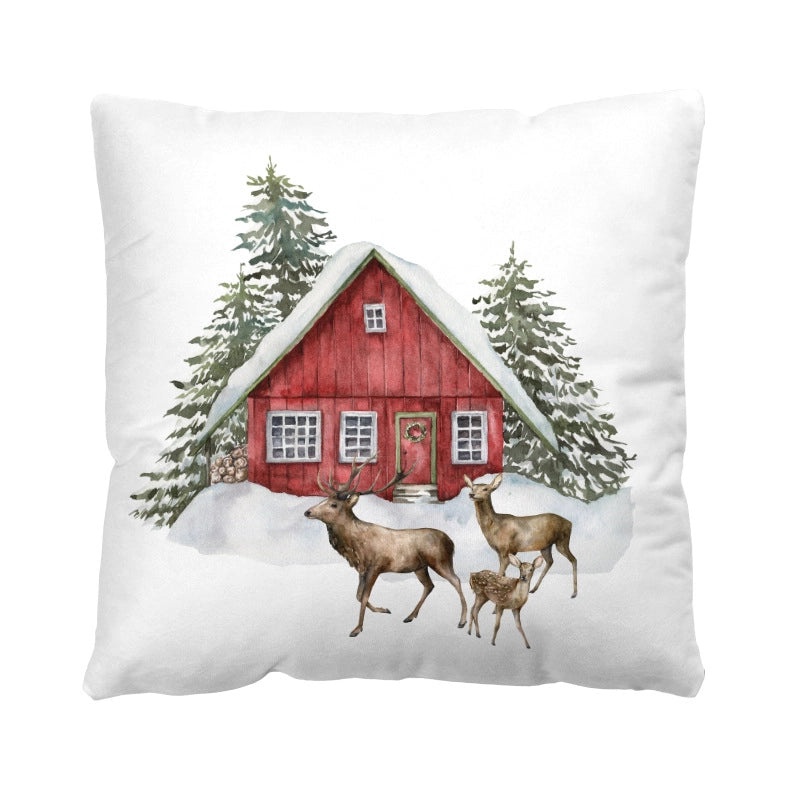 Christmas Plush Pillow Covers with Santa Claus & Christmas Tree Design | Home Decor & Sofa Accessories