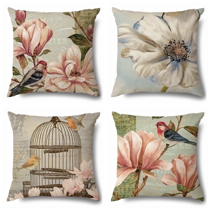 Trendy Animal and Floral Linen Pillow Covers|Home Decor Pillows