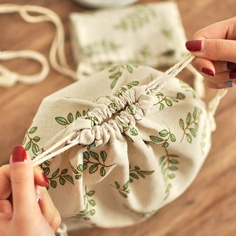 Cotton Linen Travel Underwear Socks Jewelry Drawstring Storage Bags, 3-Piece Set | Travel Accessories