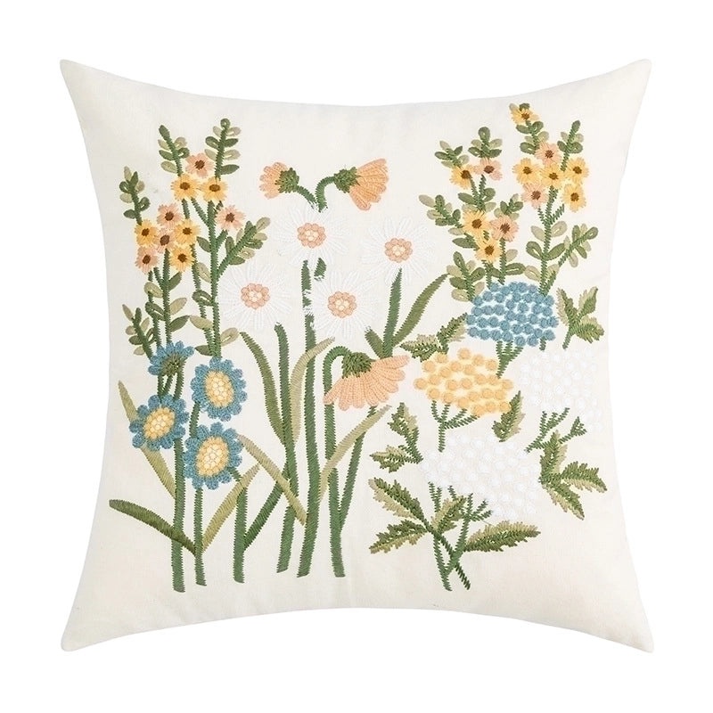 Floral Cotton Pillow Covers for Bedroom Decor|Home Textiles & Bedding