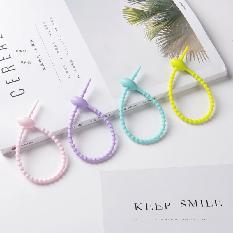 210mm Silicone Tadpole Cable Tie Organizer Keychain Pendant for DIY Jewelry Bags Lanyards|Accessories & Organizers