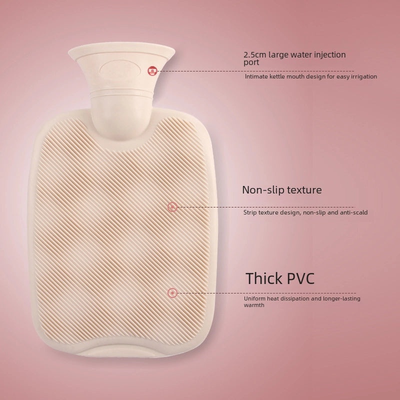2L Large PVC Hot Water Bag with Imitation Rabbit Wool Flannel Cover, Hand Warmer and Hot Compress | Winter Accessories