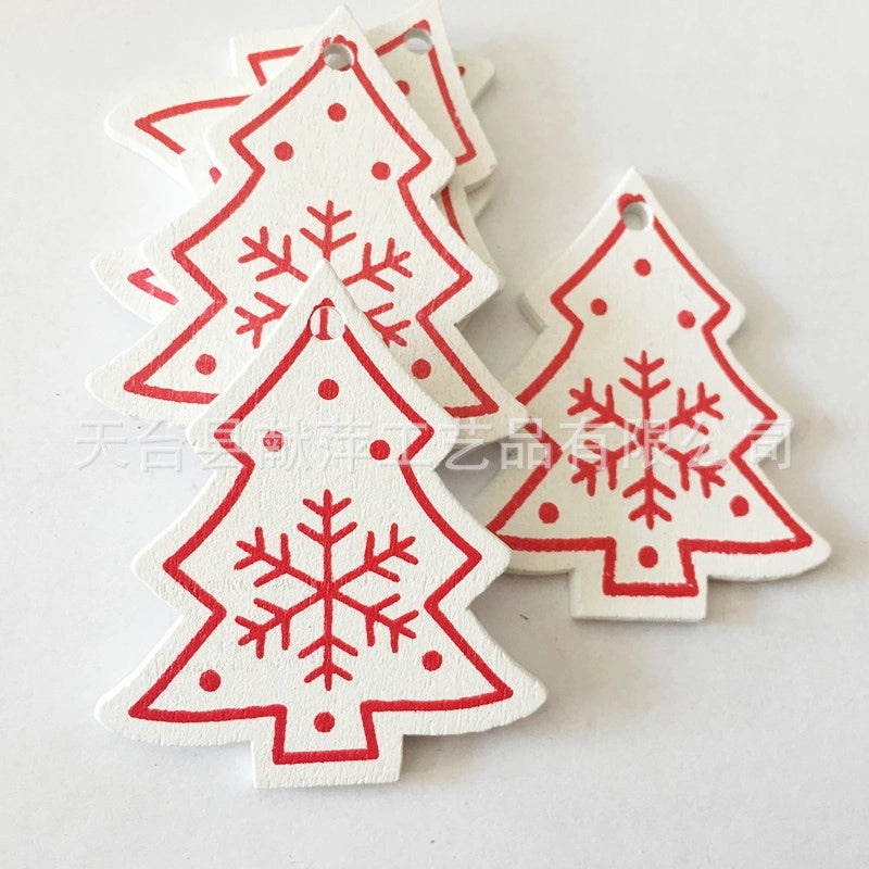 Creative Wooden Christmas Ornaments DIY Home Pendant Crafts Factory Direct | Home Decor & DIY Accessories