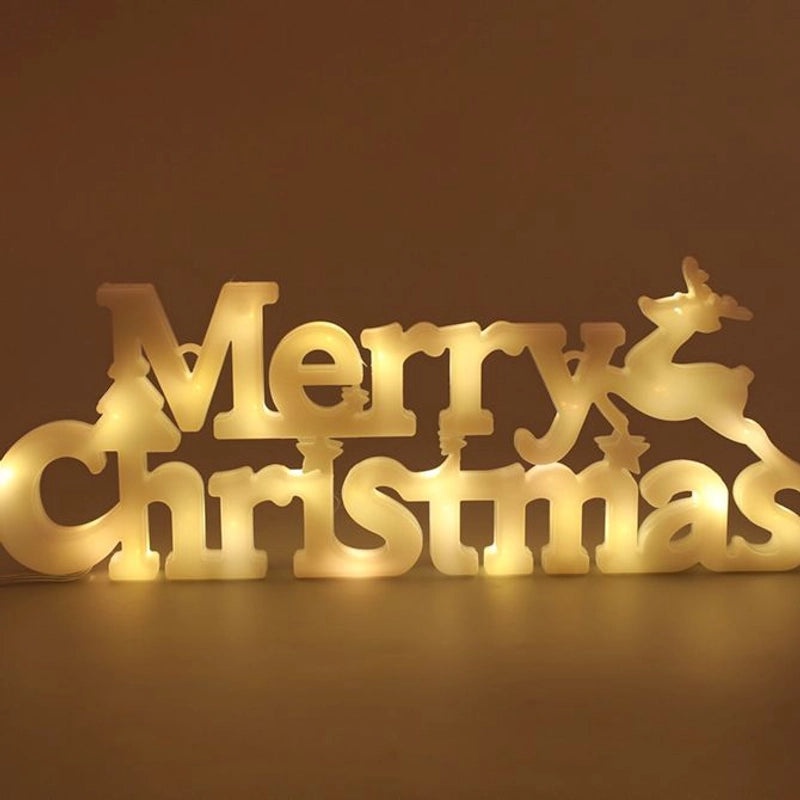 Christmas Minimalist Letter Plastic Indoor Party Lights|Home Decor & Lighting