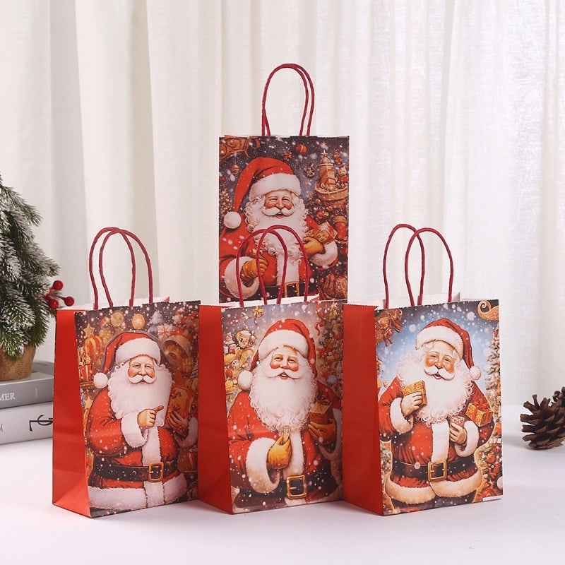 Nordic Christmas Santa Claus Gift Bags Party Wrapping Supplies|Holiday Party Supplies